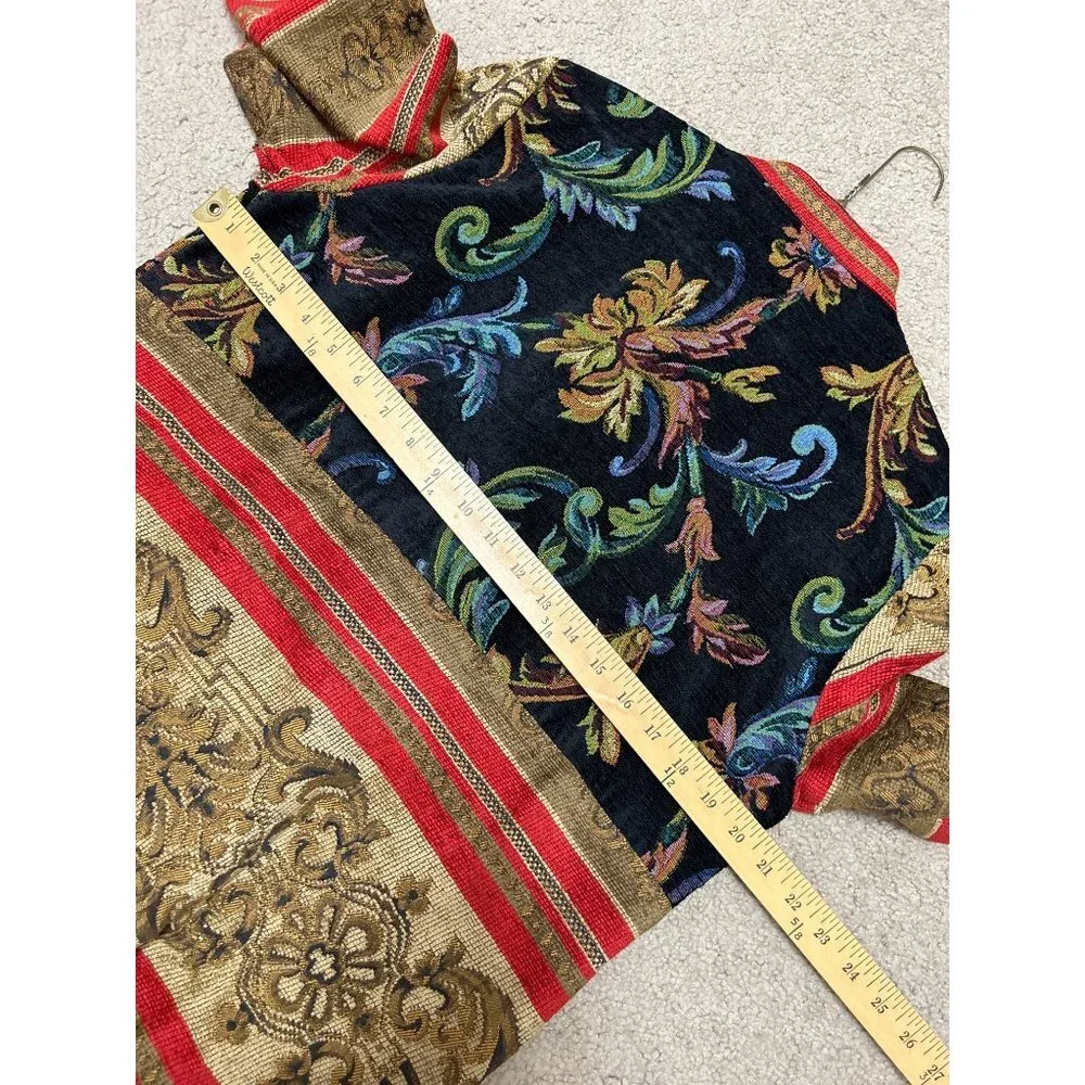 Sag Harbor Tapestry Jacket Women's 10 Multicolor Bohemian Ornate Button Brocade - Picture 6 of 10